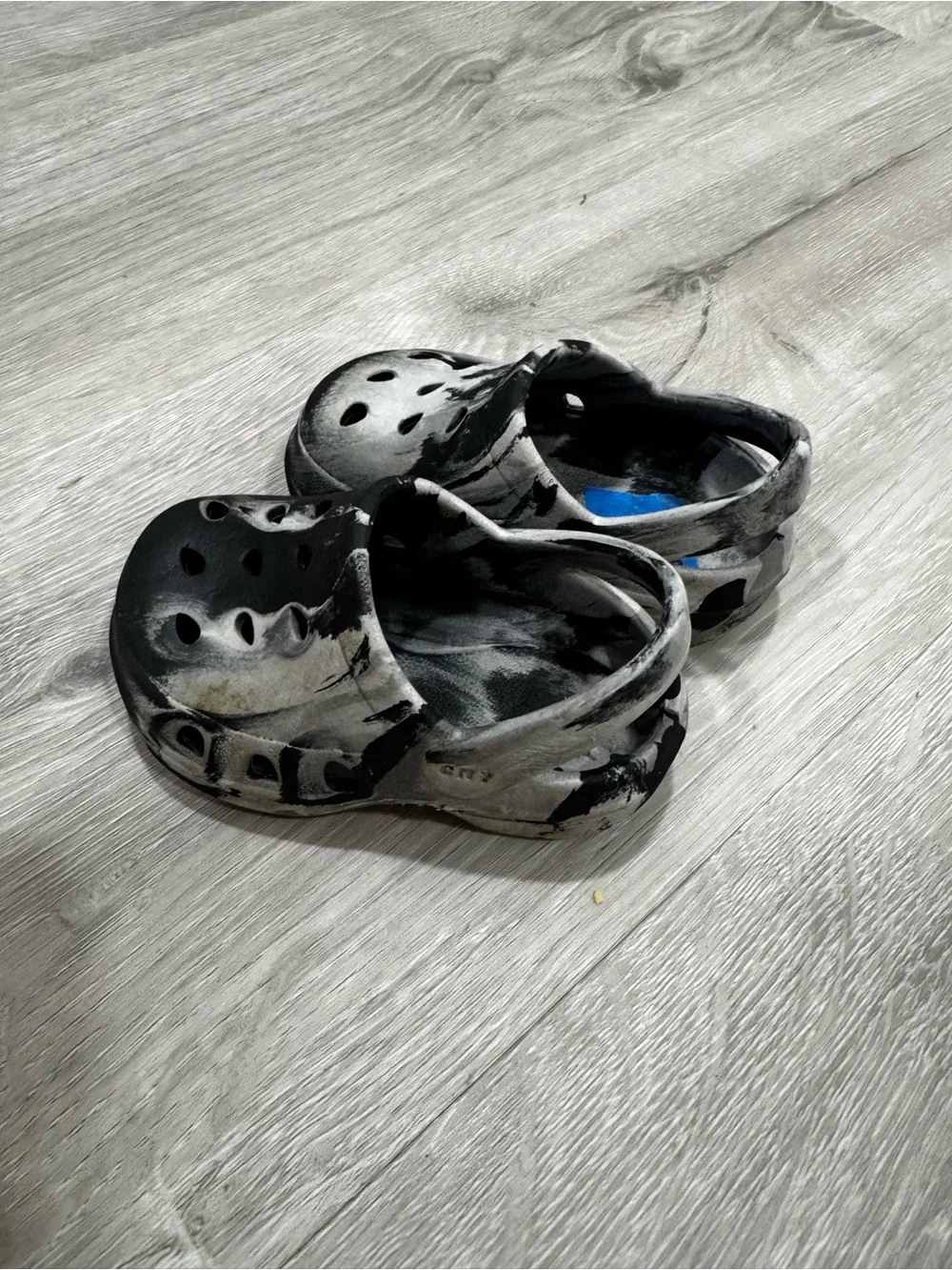 Capelli New York Kids Black & Gray Baby Slip-On Clog Shoes Size 2